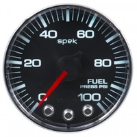 AUTOMETER GAUGE 2-1/16" FUEL PRESSURE,0-100 PSI,STEPPER MOTOR,SPEK-PRO,BLACK DIAL,CHROME BEZEL,FLAT ANTIGLARE LENS # P314318
