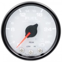 AUTOMETER GAUGE 2-1/16" FUEL PRESSURE,0-30 PSI,STEPPER MOTOR,SPEK-PRO,WHITE DIAL,BLACK BEZEL,CLEAR LENS # P31612