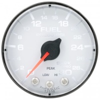 AUTOMETER GAUGE 2-1/16" FUEL PRESSURE,0-30 PSI,STEPPER MOTOR,SPEK-PRO,WHITE DIAL,BLACK BEZEL,FLAT ANTIGLARE LENS # P316128