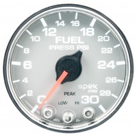 AUTOMETER GAUGE 2-1/16" FUEL PRESSURE,0-30 PSI,STEPPER MOTOR,SPEK-PRO,SILVER DIAL,CHROME BEZEL,CLEAR LENS # P31621