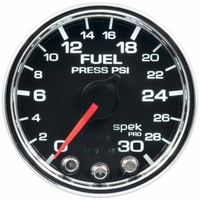 AUTOMETER GAUGE 2-1/16" FUEL PRESSURE,0-30 PSI,STEPPER MOTOR,SPEK-PRO,BLACK DIAL,CHROME BEZEL,CLEAR LENS # P31631