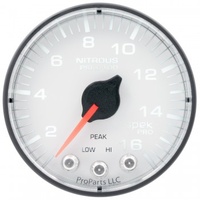 AUTOMETER GAUGE 2-1/16" NITROUS PRESSURE,0-1600 PSI,STEPPER MOTOR,SPEK-PRO,WHITE DIAL,BLACK BEZEL,FLAT ANTIGLARE LENS # P320128