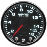 AUTOMETER GAUGE 2-1/16" NITROUS PRESSURE,0-1600 PSI,STEPPER MOTOR,SPEK-PRO,BLACK DIAL,BLACK BEZEL,SMOKED LENS # P32052