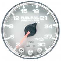 AUTOMETER GAUGE 2-1/16" FUEL RAIL PRESSURE,3-30K PSI,STEPPER MOTOR,SPEK-PRO,SILVER DIAL,CHROME BEZEL,CLEAR LENS # P32121