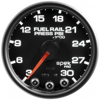 AUTOMETER GAUGE 2-1/16" FUEL RAIL PRESSURE,3-30K PSI,STEPPER MOTOR,SPEK-PRO,BLACK DIAL,BLACK BEZEL,CLEAR LENS # P32132