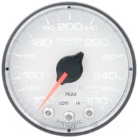 AUTOMETER GAUGE 2-1/16" TRANSMISSION TEMPERATURE,100-300F,STEPPER MOTOR,SPEK-PRO,WHITE DIAL,BLACK BEZEL,FLAT ANTIGLARE LENS # P342128