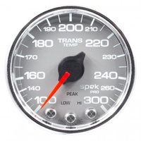 AUTOMETER GAUGE 2-1/16" TRANSMISSION TEMPERATURE,100-300F,STEPPER MOTOR,SPEK-PRO,SILVER DIAL,CHROME BEZEL,CLEAR LENS # P34221