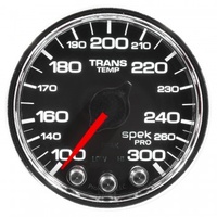 AUTOMETER GAUGE 2-1/16" TRANSMISSION TEMPERATURE,100-300F,STEPPER MOTOR,SPEK-PRO,BLACK DIAL,CHROME BEZEL,CLEAR LENS # P34231