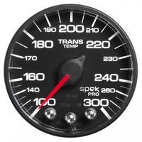 AUTOMETER GAUGE 2-1/16" TRANSMISSION TEMPERATURE,100-300F,STEPPER MOTOR,SPEK-PRO,BLACK DIAL,BLACK BEZEL,FLAT ANTIGLARE LENS # P342328