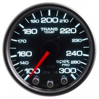 AUTOMETER GAUGE 2-1/16" TRANSMISSION TEMPERATURE,100-300F,STEPPER MOTOR,SPEK-PRO,BLACK DIAL,BLACK BEZEL,SMOKED LENS # P34252