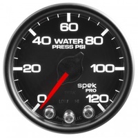 AUTOMETER GAUGE 2-1/16" WATER PRESSURE,0-120 PSI,STEPPER MOTOR,SPEK-PRO,BLACK DIAL,BLACK BEZEL,CLEAR LENS # P34532