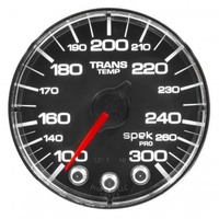 AUTOMETER GAUGE 2-1/16" WATER TEMPERATURE,100-300F,STEPPER MOTOR,SPEK-PRO,BLACK DIAL,CHROME BEZEL,FLAT ANTIGLARE LENS # P346318