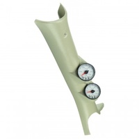 AUTOMETER GAUGE PILLAR KIT,0-60 PSI/0-2000F,03-09 DODGE RAM,SPEK-PR,WHITE DIAL,BLACK BEZEL,FLAT ANTIGLARE LENS # P72002