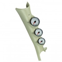 AUTOMETER GAUGE PILLAR KIT,0-60 PSI/0-2000F/100-300F,03-09 DODGE RAM,SPEK-PRO,WHITE DIAL,BLACK BEZEL,CLEAR LENS # P73002