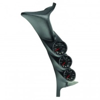 AUTOMETER GAUGE PILLAR KIT,0-35 PSI/0-2000F/100-300F,99-07 FORD SUPERDUTY,SPEK-PRO,BLACK DIAL,BLACK BEZEL,FLAT ANTIGLARE LENS # P73010