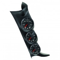 AUTOMETER GAUGE PILLAR KIT,0-35 PSI/0-2000F/100-300F,01-07 GM FULL-SIZE TRUCK,W/O SPEAKER,SPEK-PRO,BLACK DIAL,BLACK BEZEL,FLAT ANTIGLARE LENS # P73020