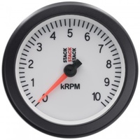 AUTOMETER GAUGE TACHOMETER,SPORT,88MM,WHITE,0-10K RPM # ST100-010W