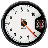 AUTOMETER GAUGE TACHOMETER,CLUBMAN,80MM,WHITE,0-10K RPM # ST200-010W