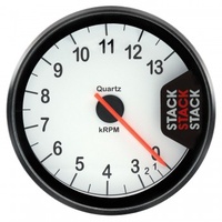 AUTOMETER GAUGE TACHOMETER,CLUBMAN,80MM,WHITE,0-3-13K RPM # ST200-0313W