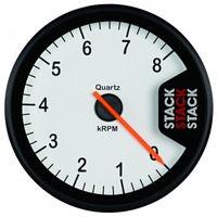 AUTOMETER GAUGE TACHOMETER,CLUBMAN,80MM,WHITE,0-8K RPM # ST200-08W