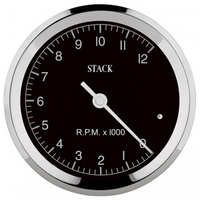 AUTOMETER GAUGE TACHOMETER,CLASSIC,80MM,BLACK,0-12K RPM # ST200C-012