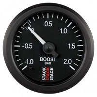 AUTOMETER GAUGE 52MM,BOOST PRESS,-1 TO +2 BAR,MECHANICAL,STACK BLK # ST3111