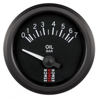 AUTOMETER GAUGE OIL PRESS,ELECTRIC,52MM,BLACK,0-7 BAR,AIR-CORE,M10 (M) # ST3201