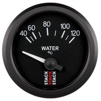 AUTOMETER GAUGE WATER TEMP,ELECTRIC,52MM,BLK,40-120C,M10 MALE # ST3207