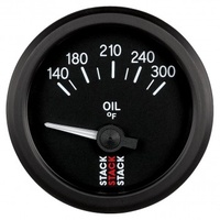 AUTOMETER GAUGE OIL TEMP,ELECTRIC,52MM,BLK,140-300F,AIR-CORE,1/8" NPTF # ST3210