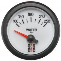 AUTOMETER GAUGE WATER TEMP,ELECTRIC,52MM,WHT,100-250F,AIR-CORE,1/8" NPTF # ST3258