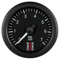 AUTOMETER GAUGE OIL PRESS,PRO STEPPER MOTOR,52MM,BLK,0-7 BAR,STEPPER MOTOR,M10 MALE # ST3301