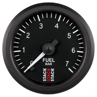 AUTOMETER GAUGE 52MM FUEL PRESS,0-7 BAR,STEPPER MOTOR,M10 MALE,STACK BLK # ST3305