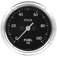AUTOMETER GAUGE FUEL PRESS,PRO STEPPER MOTOR,52MM,CLASSIC,0-100PSI,1/8" NPTF MALE # ST3306C