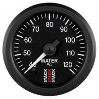 AUTOMETER GAUGE WATER TEMP,PRO STEPPER MOTOR,52MM,BLK,40-120C,1/8" NPTF MALE # ST3307