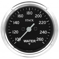 AUTOMETER GAUGE WATER TEMP,PRO STEPPER MOTOR,52MM,CLASSIC,100-260ºF,1/8" NPTF MALE # ST3308C