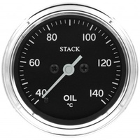 AUTOMETER GAUGE OIL TEMP,PRO STEPPER MOTOR,52MM,CLASSIC,40-140ºC,1/8" NPTF MALE # ST3309C