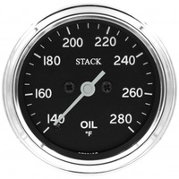 AUTOMETER GAUGE OIL TEMP,PRO STEPPER MOTOR,52MM,CLASSIC,140-280ºF,1/8" NPTF MALE # ST3310C