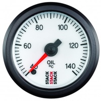 AUTOMETER GAUGE OIL TEMP,PRO STEPPER MOTOR,52MM,WHT,40-140C,1/8" NPTF MALE # ST3359