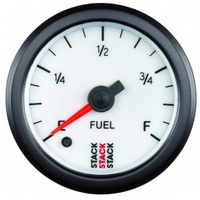 AUTOMETER GAUGE 2-1/16" FUEL LEVEL,PROGRAMMABLE 0-280 ?,STEPPER MOTOR,STACK WHT # ST3365