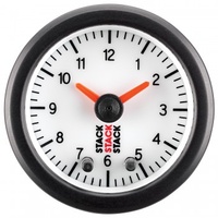 AUTOMETER GAUGE ANALOG CLOCK,WHT # ST3367