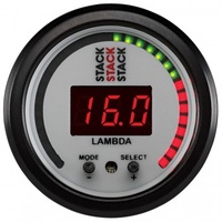 AUTOMETER GAUGE WIDEBAND AIR-FUEL RATIO (LAMBDA),52MM,STACK,WHT # ST3404