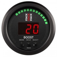 AUTOMETER GAUGE 2-1/16" BOOST CONTROLLER,-1 TO +2 BAR (-30INHG TO +30 PSI),STACK BLK # ST3412