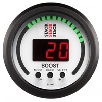 AUTOMETER GAUGE 2-1/16" BOOST CONTROLLER,-1 TO +2 BAR (-30INHG TO +30 PSI),STACK WHT # ST3462