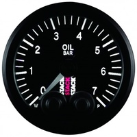 AUTOMETER GAUGE OIL PRESS,PRO-CONTROL,52MM,BLK,0-7 BAR,STEPPER MOTOR,M10 MALE # ST3501