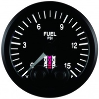AUTOMETER GAUGE 52MM FUEL PRESS,PRO-CONTROL,0-15PSI,STEPPER MOTOR,1/8" NPTF MALE,STACK BLK # ST3504