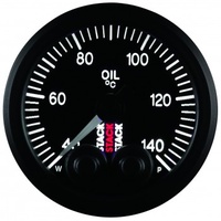 AUTOMETER GAUGE OIL TEMP,PRO-CONTROL,52MM,BLK,40-140C,1/8" NPTF MALE # ST3509