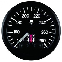 AUTOMETER GAUGE OIL TEMP,PRO-CONTROL,52MM,BLK,140-280F,STEPPER MOTOR,1/8" NPTF MALE # ST3510