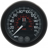 AUTOMETER GAUGE 88MM SPEEDOMETER,GPS,0-180 MPH / 260 KM/H,STACK BLK # ST3803