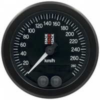 AUTOMETER GAUGE 88MM SPEEDOMETER,GPS,0-290 KM/H,STACK BLK # ST3804