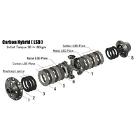 ATS LSD ASSY 1.5WAY ACD FRONT+ BEARING CARBON HYBRID EVO 7-9 CT9A 4G63